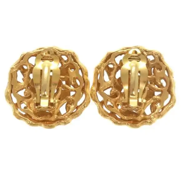 Chanel Cc Logo Clip-On Earrings Metal #210036C10B - Picture 2 of 6
